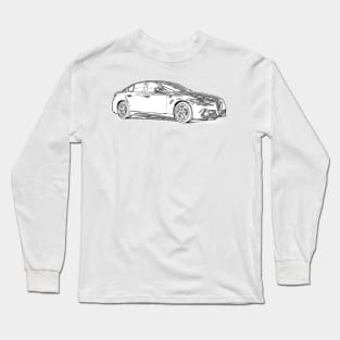 Quadrifoglio Wireframe Long Sleeve T-Shirt